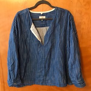 Lou & Grey poplin pullover top large